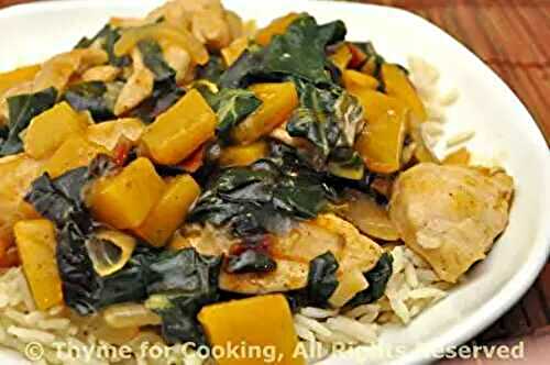 Turkey with Chard and Butternut Squash