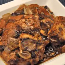 Veal Shanks with Mushrooms, Slow Cooker