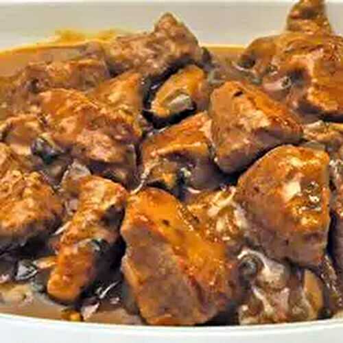Veal with Mushrooms, Slow Cooker