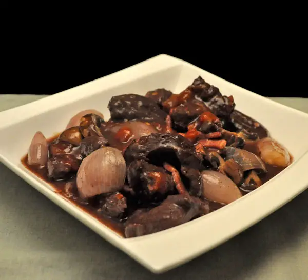 Venison Braised in Red Wine, with Shallots, paperwork