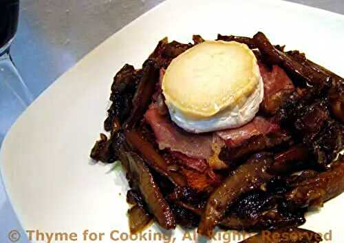 Warm Chevre on Prosciutto with Wild Mushrooms; Mushroom Season