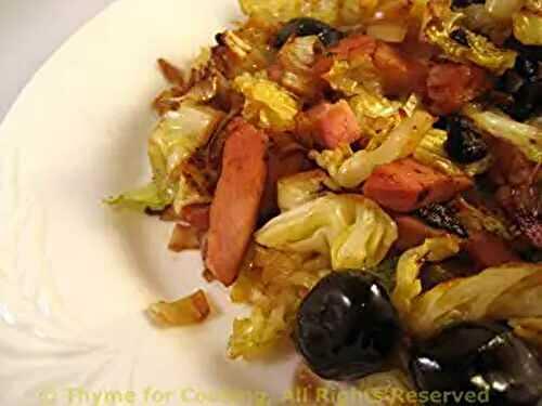 Warm Savoy Cabbage and Leek Salad; aging furry friends, the Weekly Menu