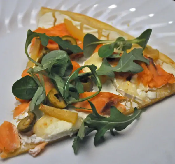 White Pizza with Smoked Salmon