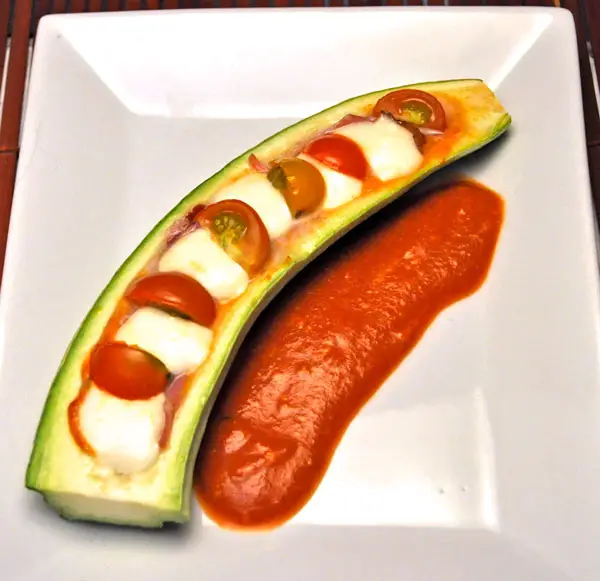 Zucchini Caprese Boats, meanderings
