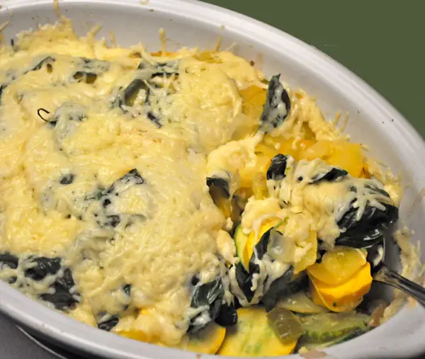 Zucchini, Chard and Tomato Gratin