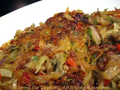 Zucchini, Potato and Red Pepper Cake; Being Good in Dubai