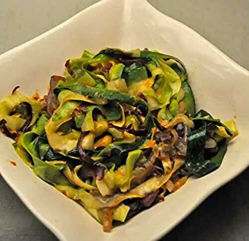Zucchini Ribbons with Red Onions; the last of Italy