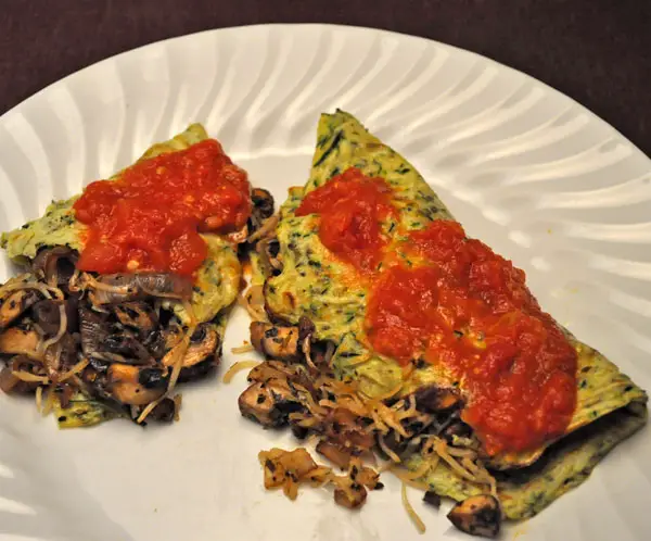 Zucchini Tacos with Mushrooms; lunch in the river