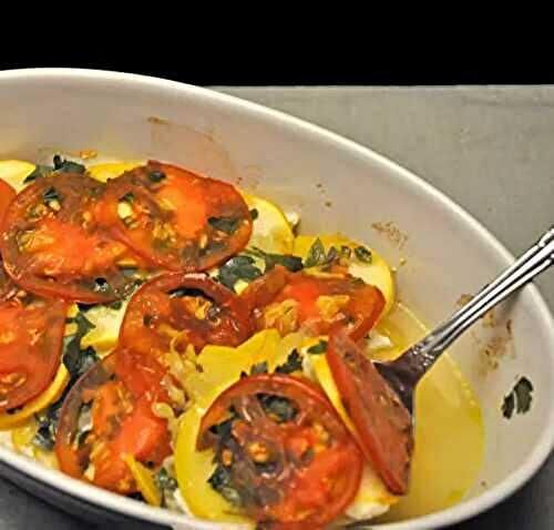Zucchini Tomato Bake; meanderings