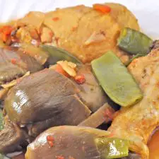 Chicken, Snow Pea, & Artichoke Tagine