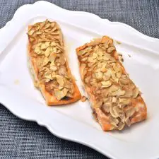 Baked Salmon Almondine