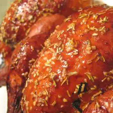 Grilled Cornish Hens, Honey Mustard Glaze