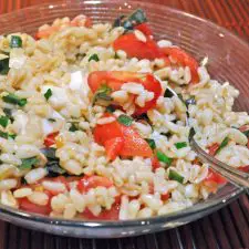Barley Salad with Tomatoes & Mozzarella