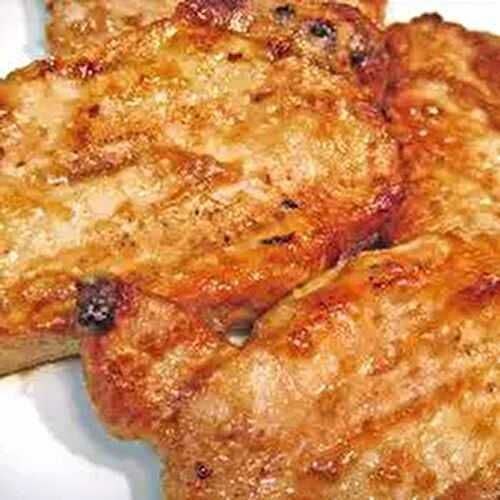 Grilled Pork Chops with Peanut Marinade