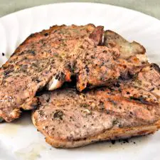 Grilled Veal Chops with Lemon & Garlic
