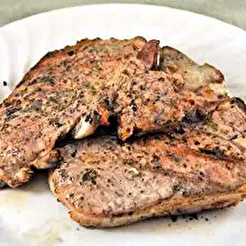 Grilled Veal Chops with Lemon & Garlic