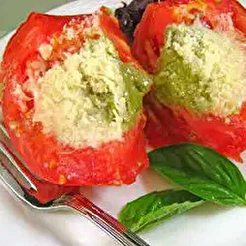 Pesto-Parmesan Tomatoes