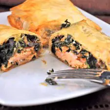 Salmon & Spinach in Phyllo