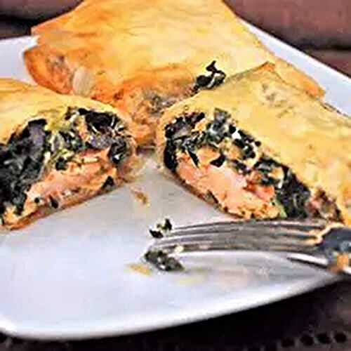 Salmon & Spinach in Phyllo
