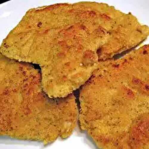 Fried Turkey Cutlets, Mustard Crust