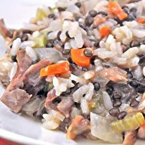Risotto with Beluga Lentils