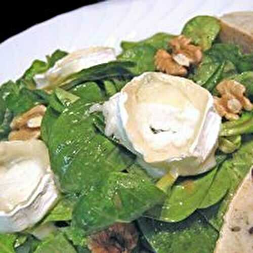 Spinach Salad with Warm Goat Cheese