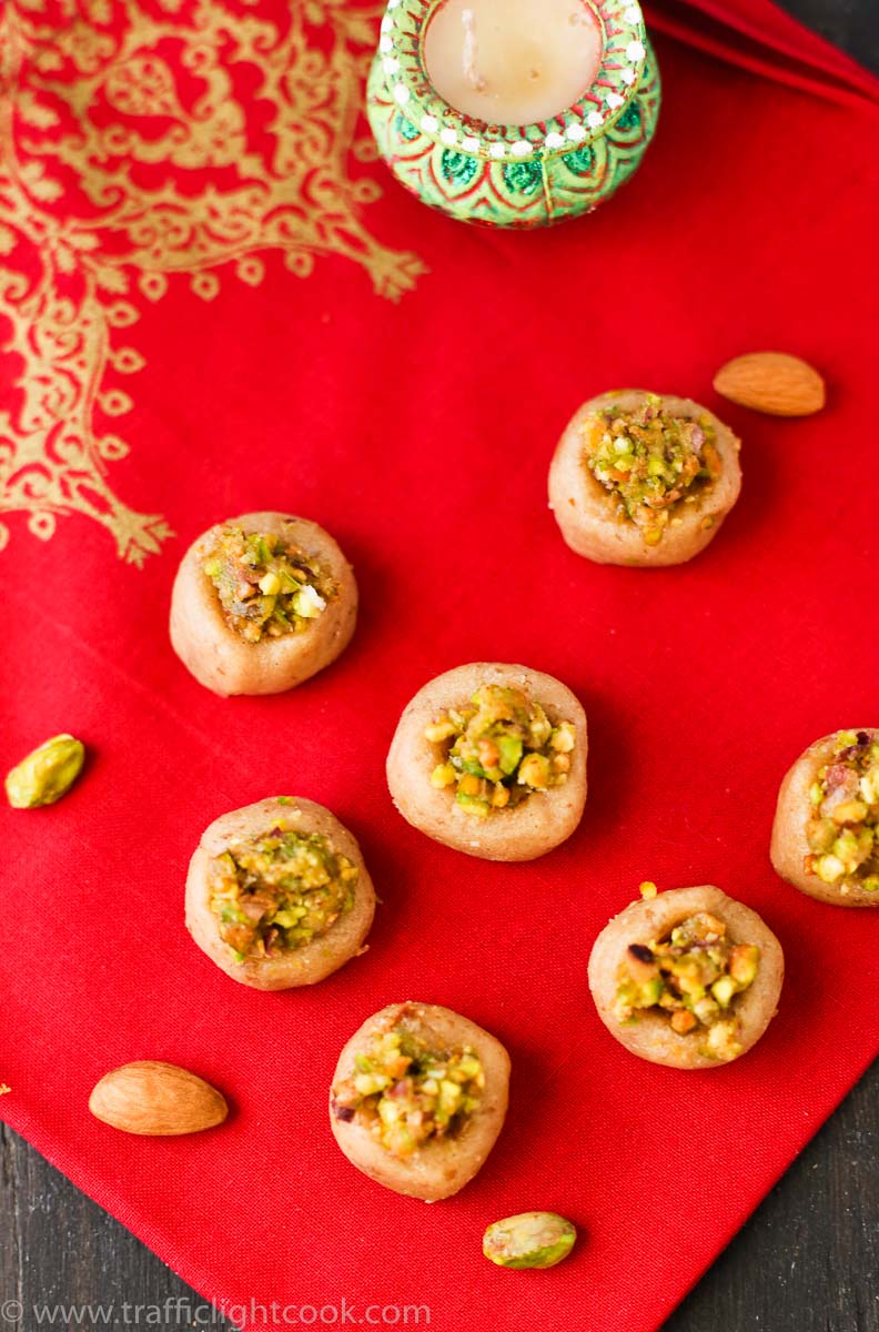Almond-pistachio Fudge Bowl (Badam-pista mithai)