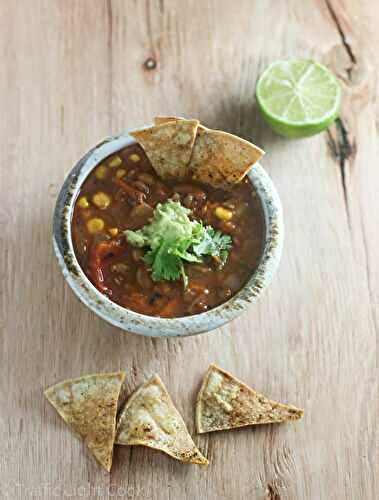 Mexican Tortilla Soup with Pinto Beans