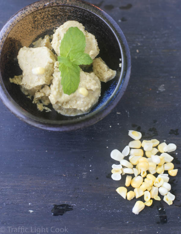 Minty Sweet Corn Ice Cream