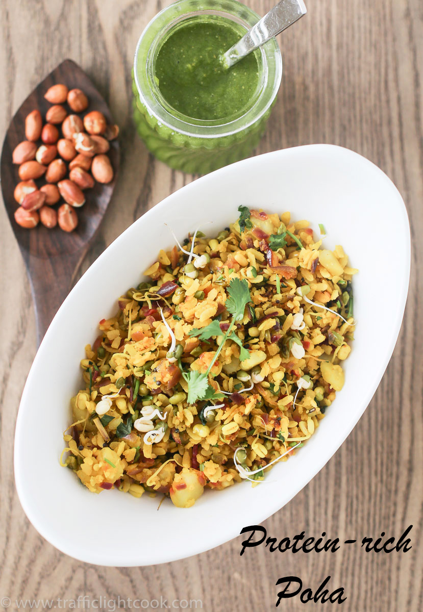 Protein-rich Poha (flattened rice)