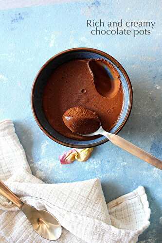 2 ingredients rich and creamy chocolate pots