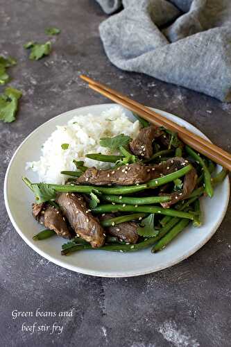 Beef and green beans stir fry
