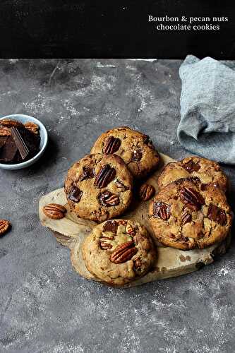 Bourbon & pecans chocolate cookies