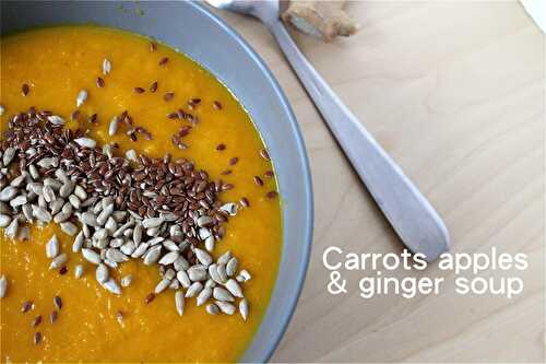 Carrots, apple and ginger soup (vegan)