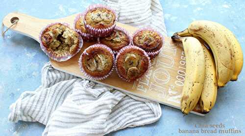 Chia seeds banana bread muffins