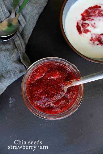 Chia seeds strawberry jam