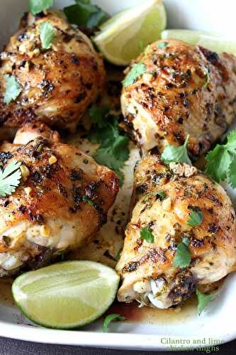 Cilantro and lime baked chicken thighs
