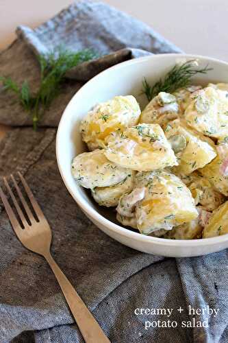 Creamy and herby potato salad