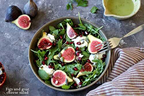 Figs & goat cheese salad