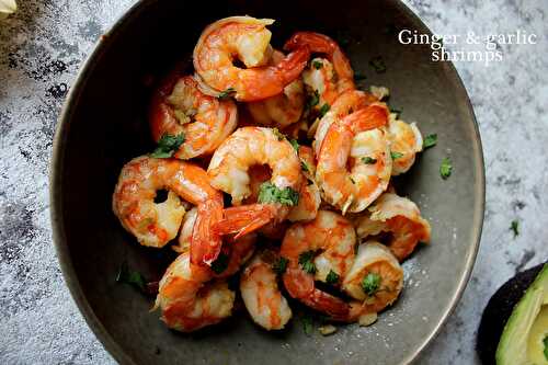Ginger & garlic shrimps
