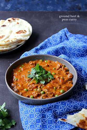 Ground beef and peas curry