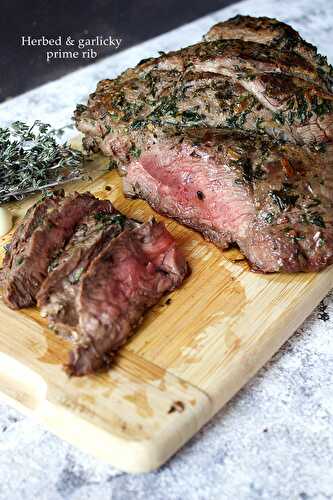 Herby and garlicky prime rib