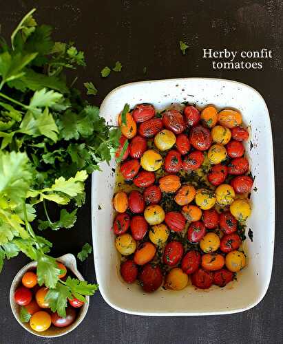 Herby oven confit tomatoes