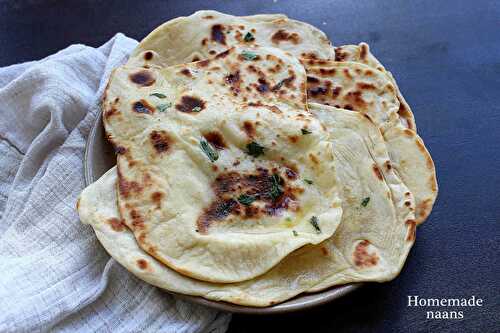 Homemade naans
