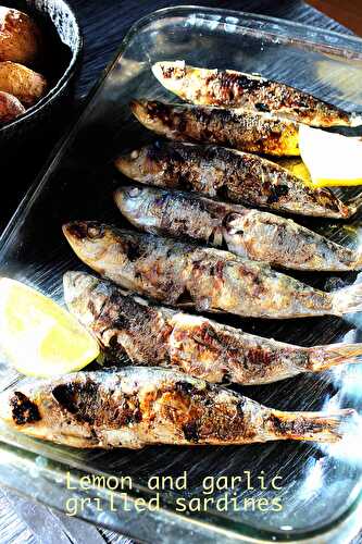 Lemon and garlic grilled sardines
