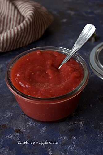 Perfect raspberry and apple sauce