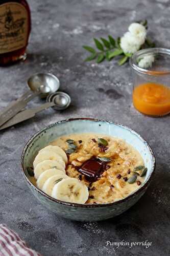 Pumpkin and maple syrup porridge