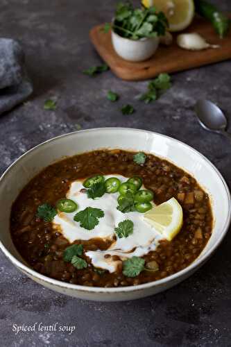 Spiced lentil soup