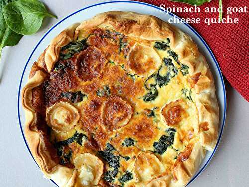 Spinach and goat cheese quiche