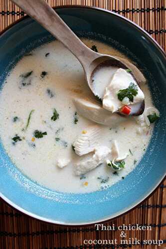 Thai chicken and coconut milk soup